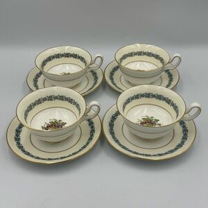 Vintage Wedgwood ‘Appledore’ 8pc Cup & Saucer Set